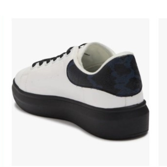 Size 11 Low Top Sneaker Platform Sneaker Black & White Platform 11M Lace Up New - Picture 3 of 5